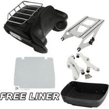 King Trunk Pad Rack Light Speakers Plate Mount Docking For Harley Road Glide 14+