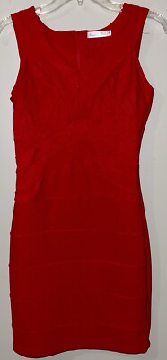 Sapphire Dolls Women s Juniors Bright Red Sleeveless Mini Dress Size 3 Small