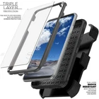 Shockproof RUGGED Clip Stand Holster Phone Case Cover +BUILT-IN SCREEN PROTECTOR