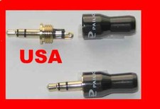 Two X Pailic 3.5mm Male Gold Audio Jack/Plug Headphone Cable Adapter Solder Type
