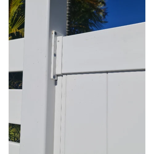 All Custom Sizes in PVC - SQM Full Privacy Polymer VERTICAL T&G Slat Fence - Picture 5 of 7