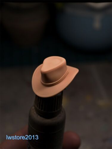 Sombrero de Vaquero Modelo Esculpido 1:6 1:12 1:18 Para 12" 6" 3.75" Figura Masculina Cabeza Cuerpo - Imagen 3 de 3