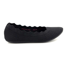 Womens 9 Skechers Cleo 2.0 Love Spell Black Knit Memory Foam Ballet Flats 158343