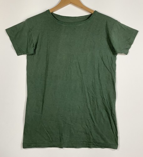 Vintage WW2 Era U.S. Military USMC OD Green T-Shirt Size M Blank Undershirt NOS