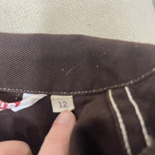 Levis Kids Youth Brown Jacket Trucker Denim Distressed Size 12 Vintage 70s - Picture 7 of 10