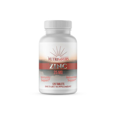 Nutrisavers Zinc 25mg -Antioxidant, Immunity Support Dietary Supplement 2000 Cal