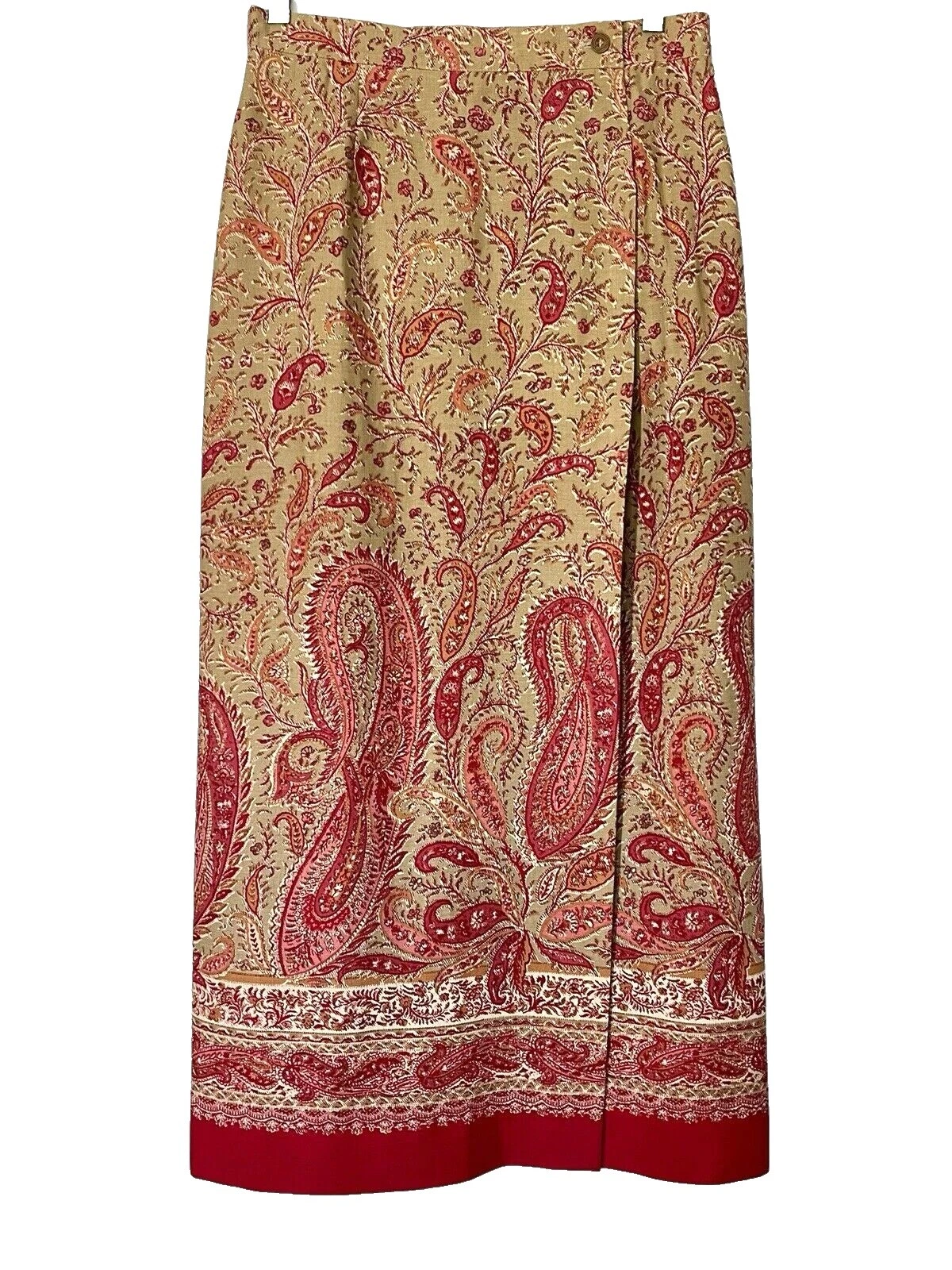Linen Paisley Skirts for Women