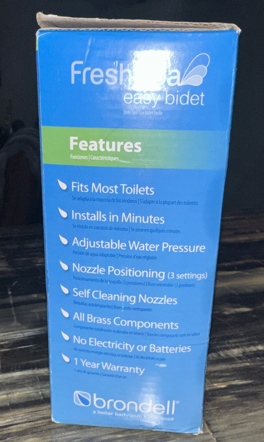 Brondell FreshSpa Easy Bidet Attachment White FS-10 NEW