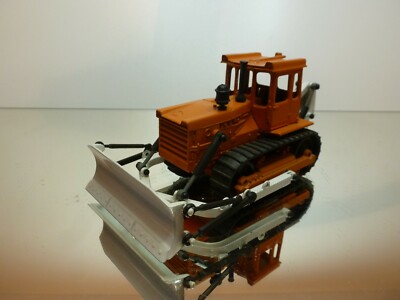  MADE IN USSR CCCP T-2 D2 117  BULLDOZER SHOVEL RIPPER - ORANGE 1:43 - GOOD 