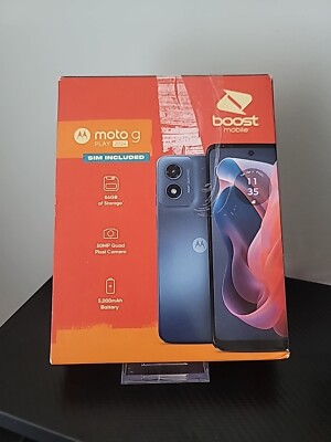 Motorola G Play 2024, 64GB Blue -Boost Mobile Prepaid cellphone- SEE DESCRIPTION