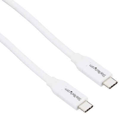 StarTech.com USB C to USB C Cable - 13 ft / 4m - 5A PD - M/M - White - USB 2.0 -