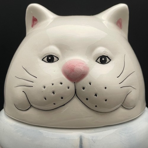 Cookie Jar Cat and Salmon Lunch Ceramic Made in Japan 9.75" Tall - Picture 12 of 12