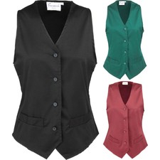 Ladies Women Premier Contemporary Hospitality Waiter Hotel Uniform Waistcoat