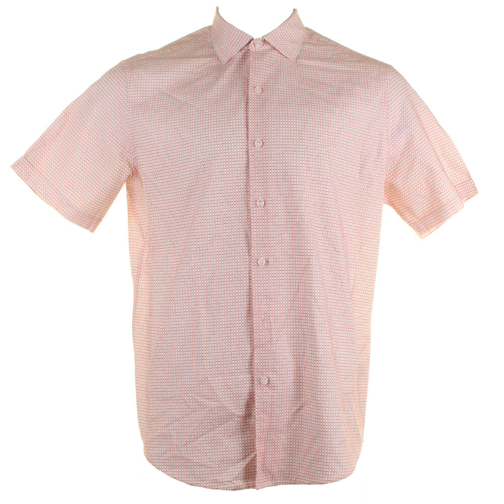 Tasso Elba Мужская Оранжевая Комбинированная Классическая Рубашка Добби С Длинным Рукавом 15-15,5 М