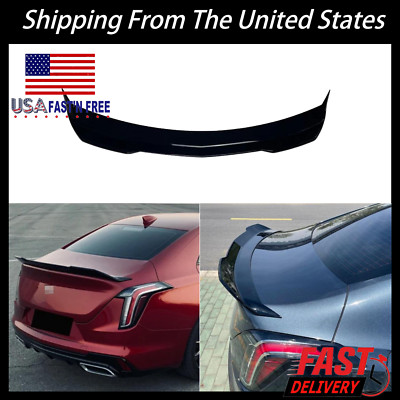 BLACKWING STYLE GLOSS HIGH KICK DUCKBILL TRUNK SPOILER FOR 20-25 CADILLAC CT4 V 