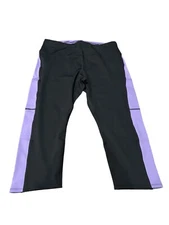 NEW Ruby Ribbon 3XL Sport Crop Leggings Black/lilac