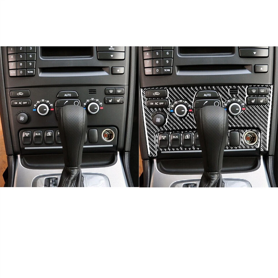 Cubierta de panel de fibra de carbono 2 piezas apta para Volvo XC90 2003-2014 Foto 2 de 4