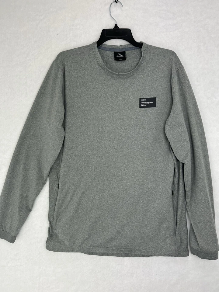 Rip Curl Vaporcool Fusion Crew Sweater / Long Sleeve Grey Marle - Medium - Image 2 of 4