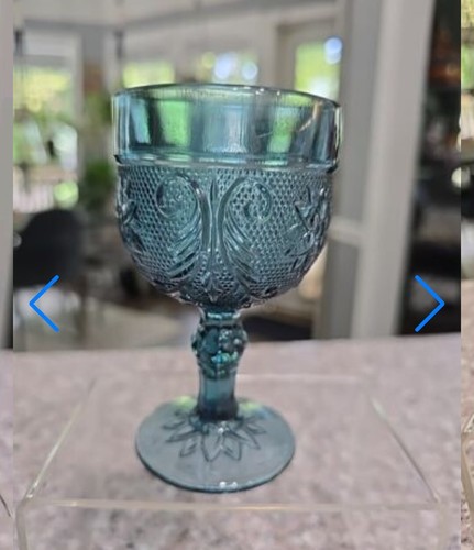 tiara indiana glass Blue Sherry Glass New Vintage - Picture 3 of 11