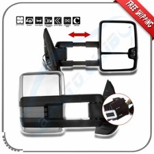 Towing Mirrors For 07-13 Silverado Sierra 1500 2500 Power Heated Led Signal Pair Towing Mirrors For 07-13 Silverado Sierra 1500 2500 Power Heated Led Signal Pair