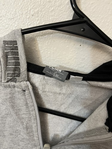Puma Boys Full Zip Hoodie Sweatshirt Size Large 14/16 Gray - Picture 2 of 4