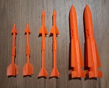 3D Printed Set of 6 Missiles - Night Force GI Joe Sky Striker ARAH