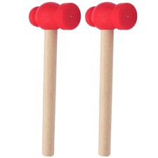 2pcs Wooden Hammer Toys Simulation Hammers Maintenance Tools Educational Toys