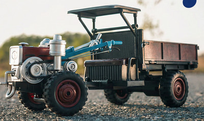 RETRO-TRAKTOR RC MIT RAUCH & LICHT 4WD 1:12 370mm RTR AMEWI 22764
