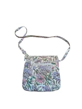 Vera Bradley Lavender Meadow Signature Cotton Carson Crossbody Bag Purse