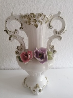 Antike wunderschöne Henkelvase von Capodimonte k