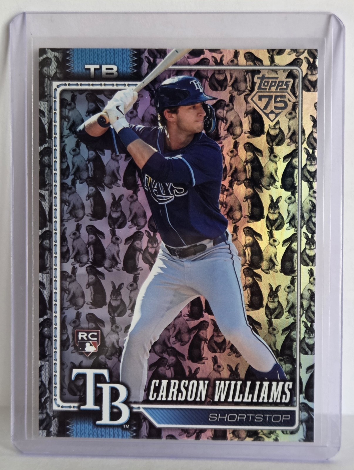 2026 Topps Series One Carson Williams #25 Holiday Rabbit Pattern RC