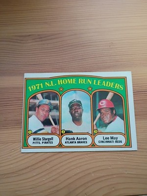 1972 Topps - League Leaders Hank Aaron, Willie Stargell, Lee May #89