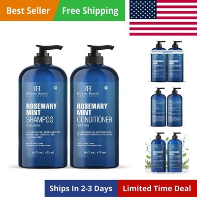 Rosemary Mint Shampoo and Conditioner Set, Thickening Formula, Promotes Hair ...
