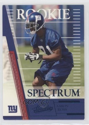 2007 Playoff Absolute Memorabilia Spectrum Blue 47/250 Aaron Ross Rookie RC g7c