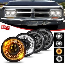 4pcs 5.75 5-34 Round Led Headlights For Gmc C15c1500 1961-1972 Pickup C2500