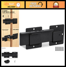 Heavy Duty 9" Flip Gate Latch Lock - 4 Padlock Holes, Adjustable for Gates  Fen