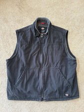 Dickies Insulated Fleece Vest Men s Zipper Workwear Cotton Cold Weather