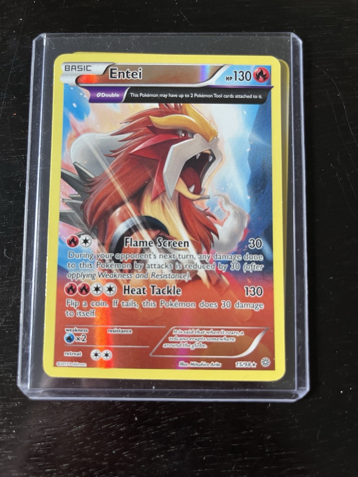 Pokémon TCG Entei 15/98 Ancient Origins XY Holo Rare 2015 NM