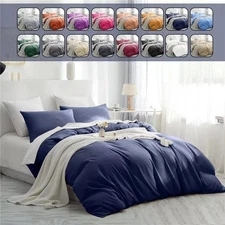 Luxurious Duvet Quilt Cover with Pillow Sham Twin Comforter Cover Bedding Set