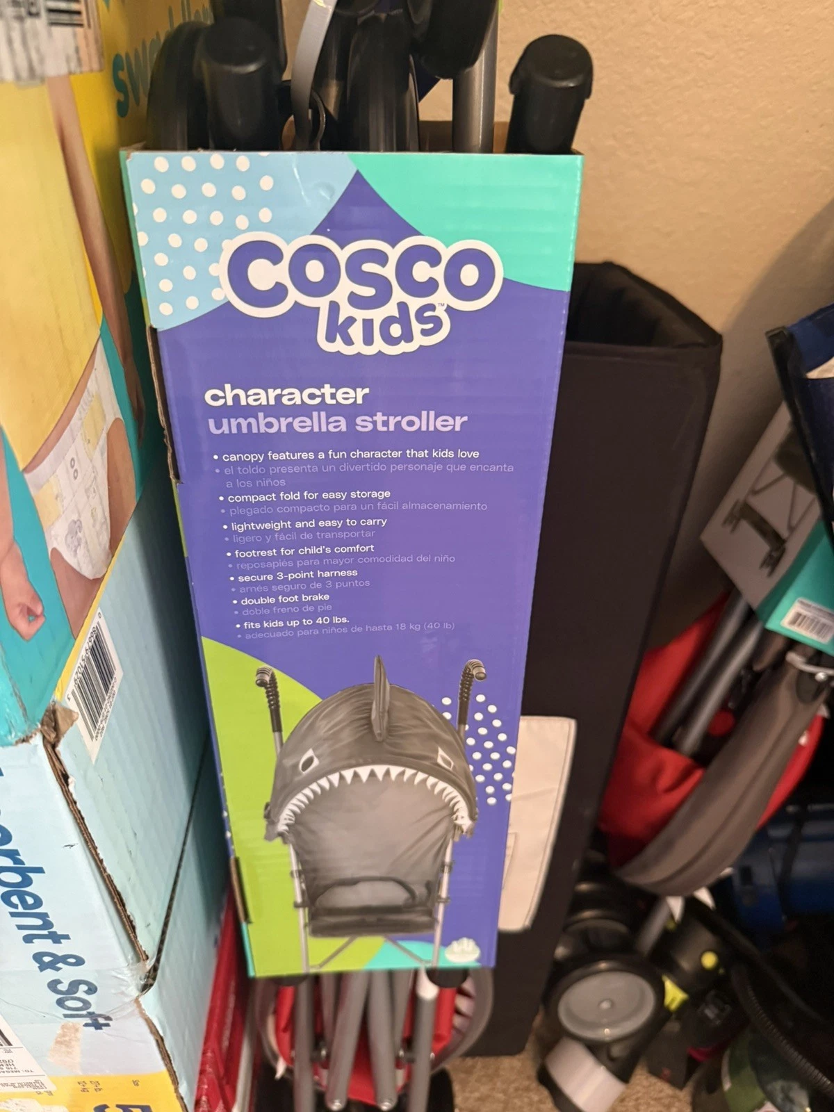Cosco Comfort Height Character Umbrella Stroller - Shark