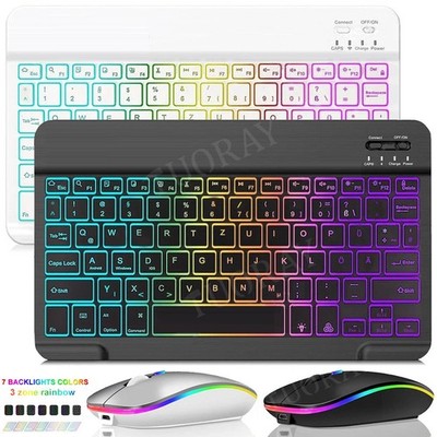 RGB Beleuchtete Tastatur Maus Für Lenovo Tab M10 Plus 3rd Gen P11 Pro P11 Plus