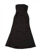 VINTAGE Womens Strapless Dress UK 12 Medium Black Polyester BL01