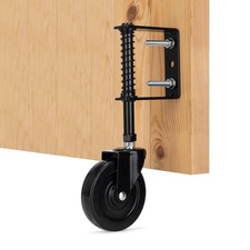 4" Heavy Duty Spring Loaded Gate Caster, Drag Wheels with 360  Black