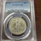 Walking Liberty Half Dollar 1944 AU 58 PCGS Graded 90% Silver 50C Coin