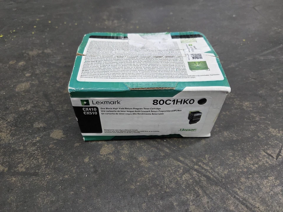 Lexmark 80C1HK0 Genuine Toner Cartridge Damaged Box for CX410 CX510 - Image 3 of 4