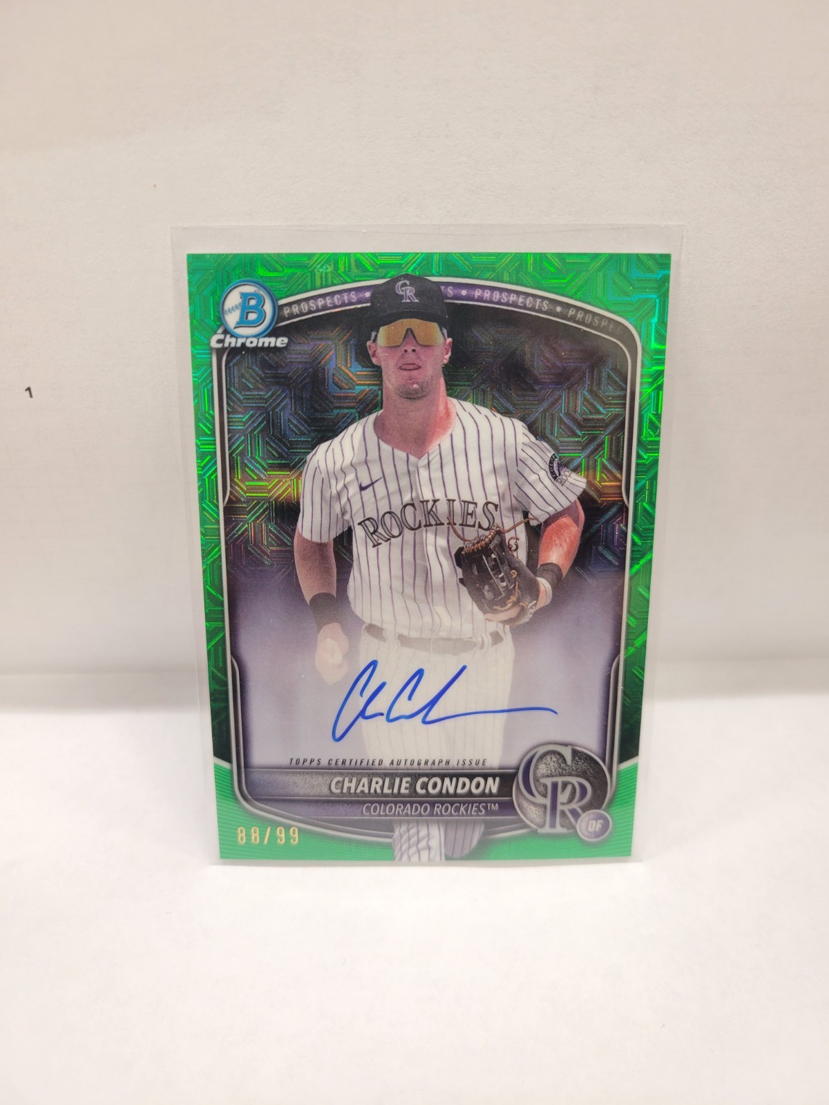 2025 Bowman Chrome Prospect Mega Box Autographs Charlie Condon Green Mojo /99
