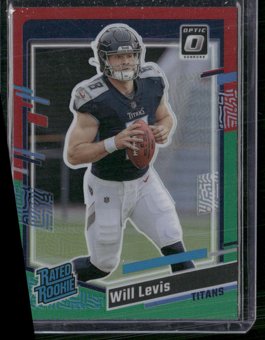 2023 Donruss #397 Will Levis Optic Rated Rookie Preview Red & Green Prizm