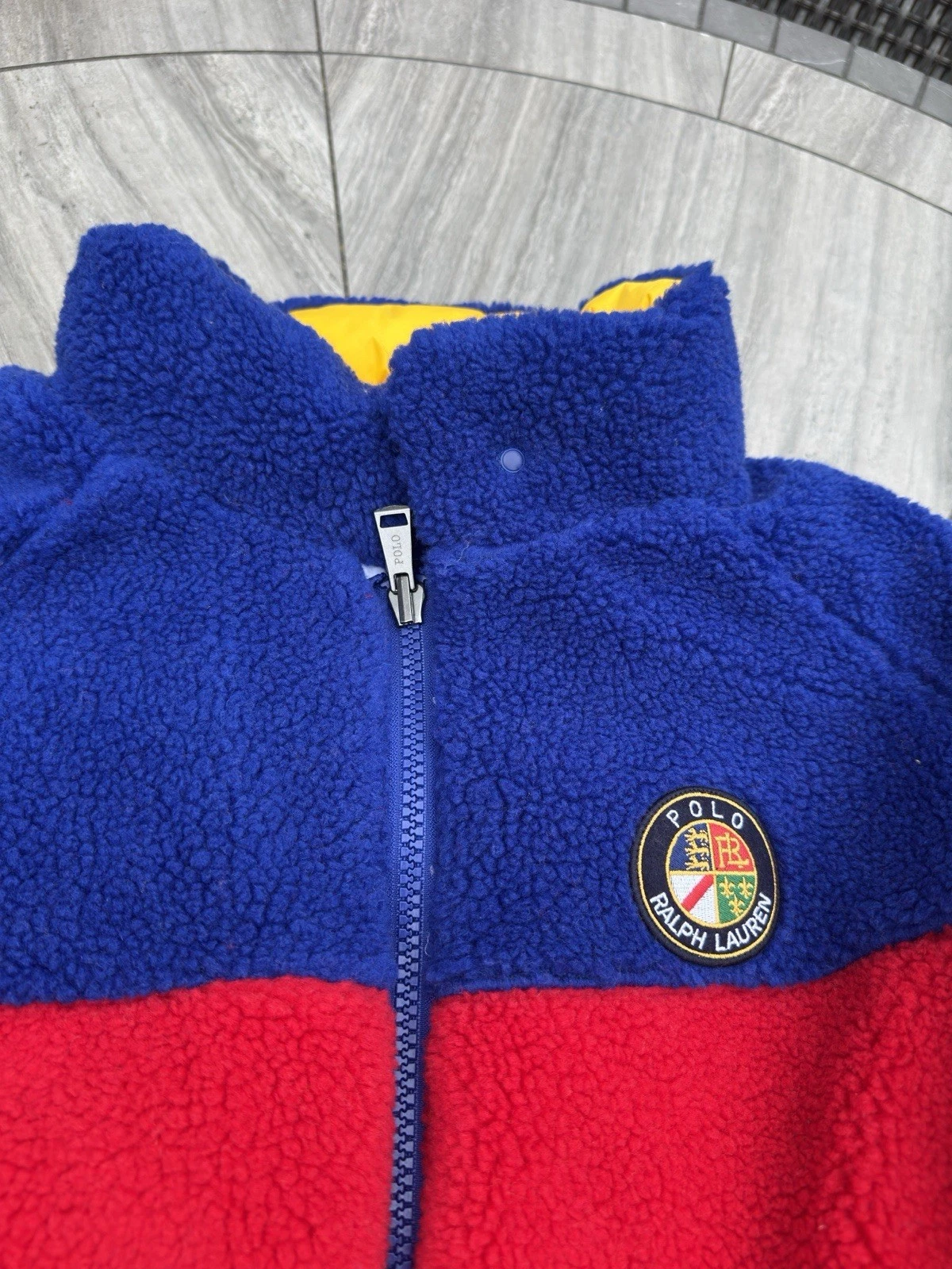 Polo Ralph Lauren Sun Valley Colorblock Sherpa Full Zip Puffer Jacket M - product detail image 11