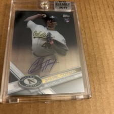 2017 Topps Clearly Authentic AUTO ROOKIE Jharel Cotton RC #CAAU-JC Card (f2)