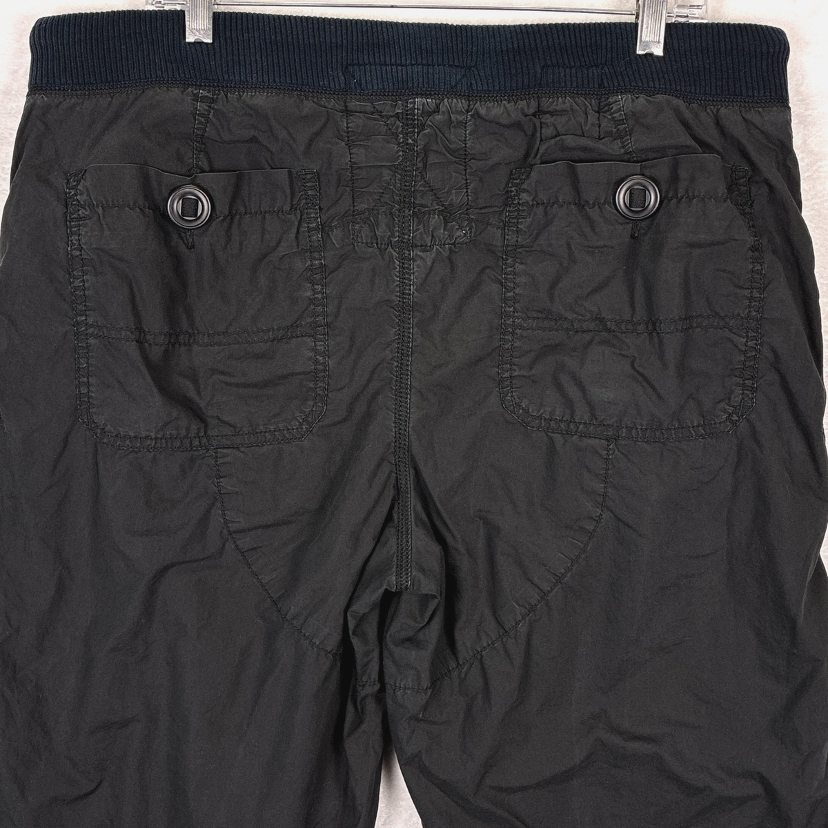VTG Polo Ralph Lauren Parachute Pants Mens L 38x32 Black Lined